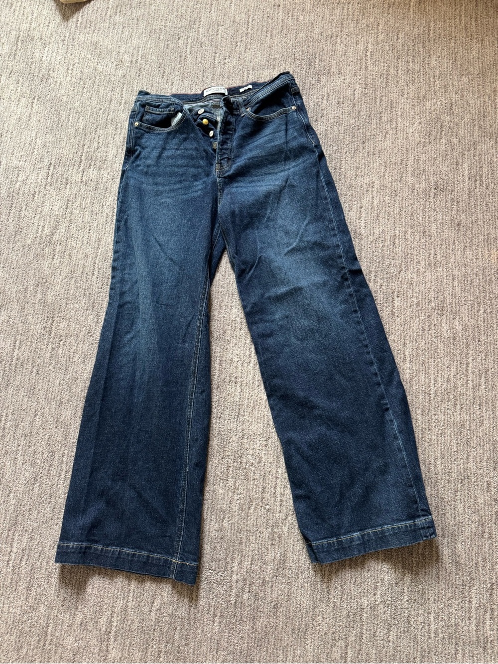Scotch & Soda Dark Blue Wide Leg Jeans